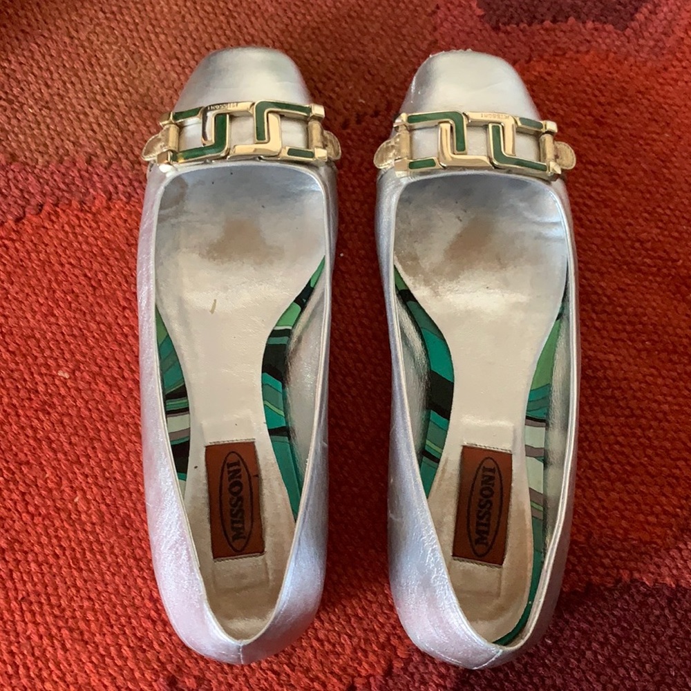 Silver Missoni flats